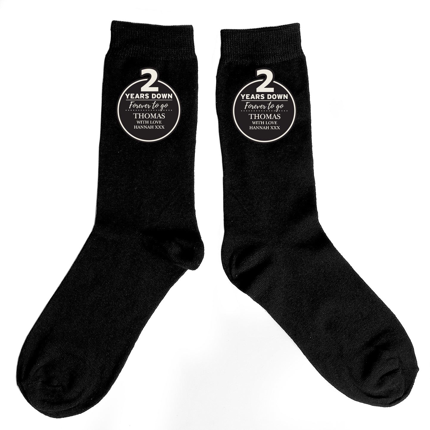 Cotton 2nd Anniversary Gift - Personalised Socks