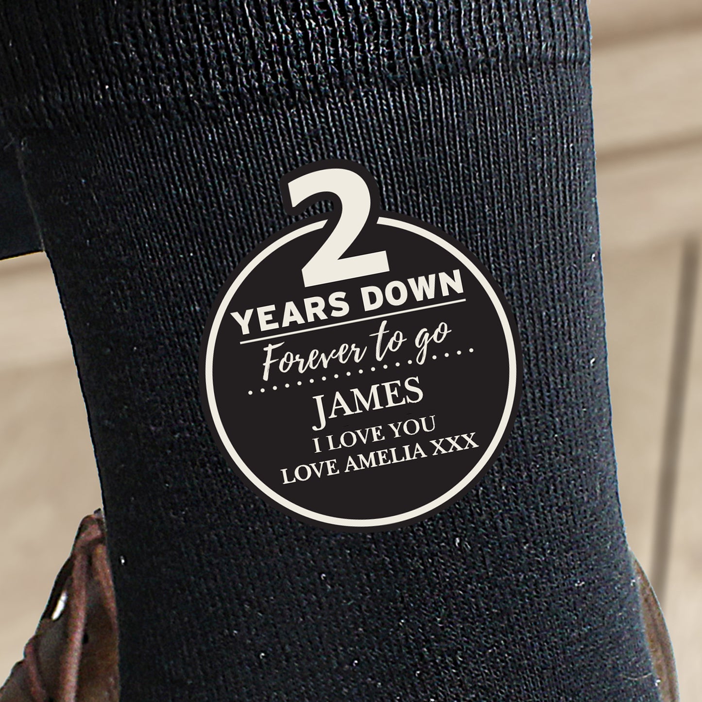 Cotton 2nd Anniversary Gift - Personalised Socks