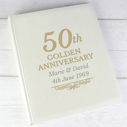 Golden 50th Anniversary - Personalised Traditional Photo Album