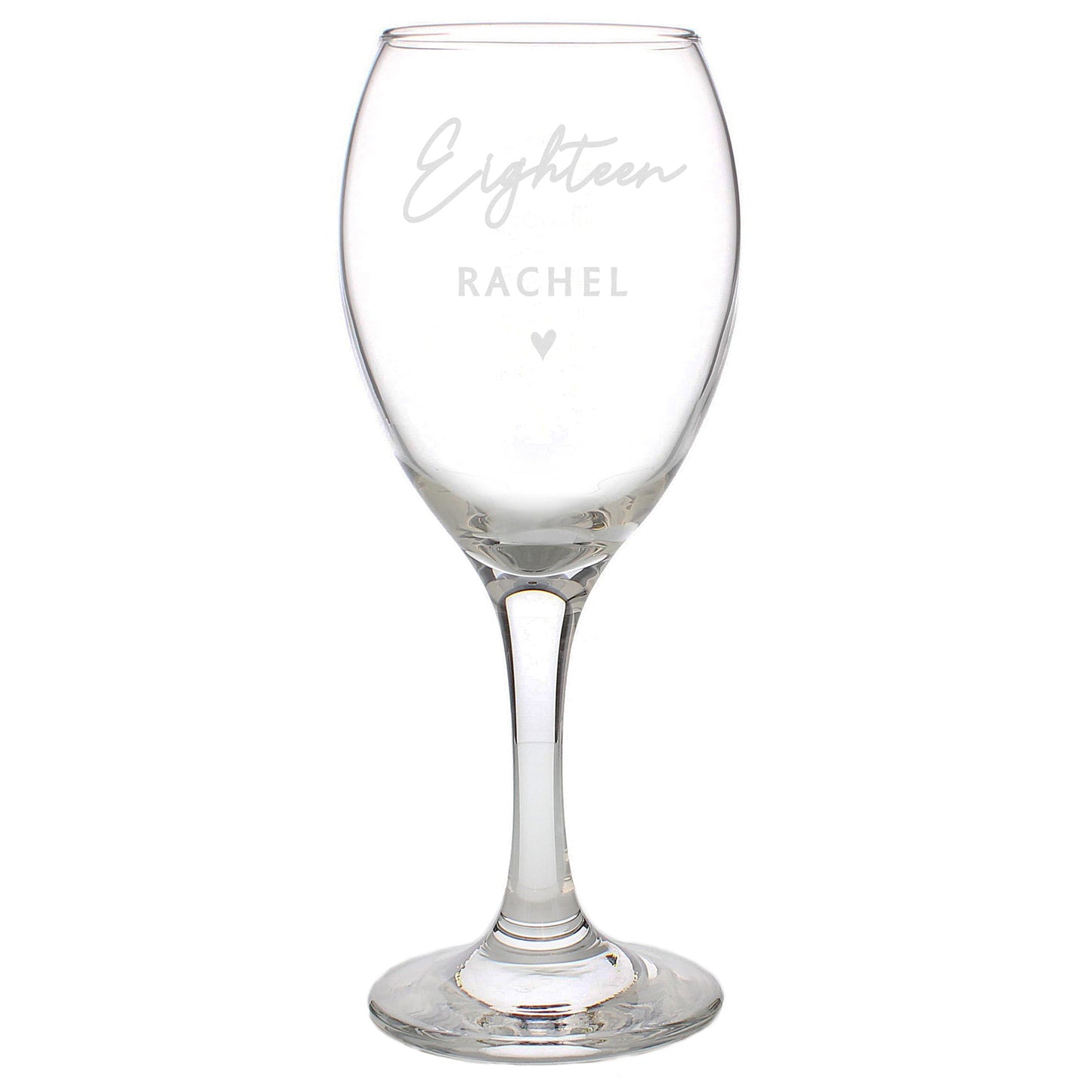 Personalised 18th Wine Glass