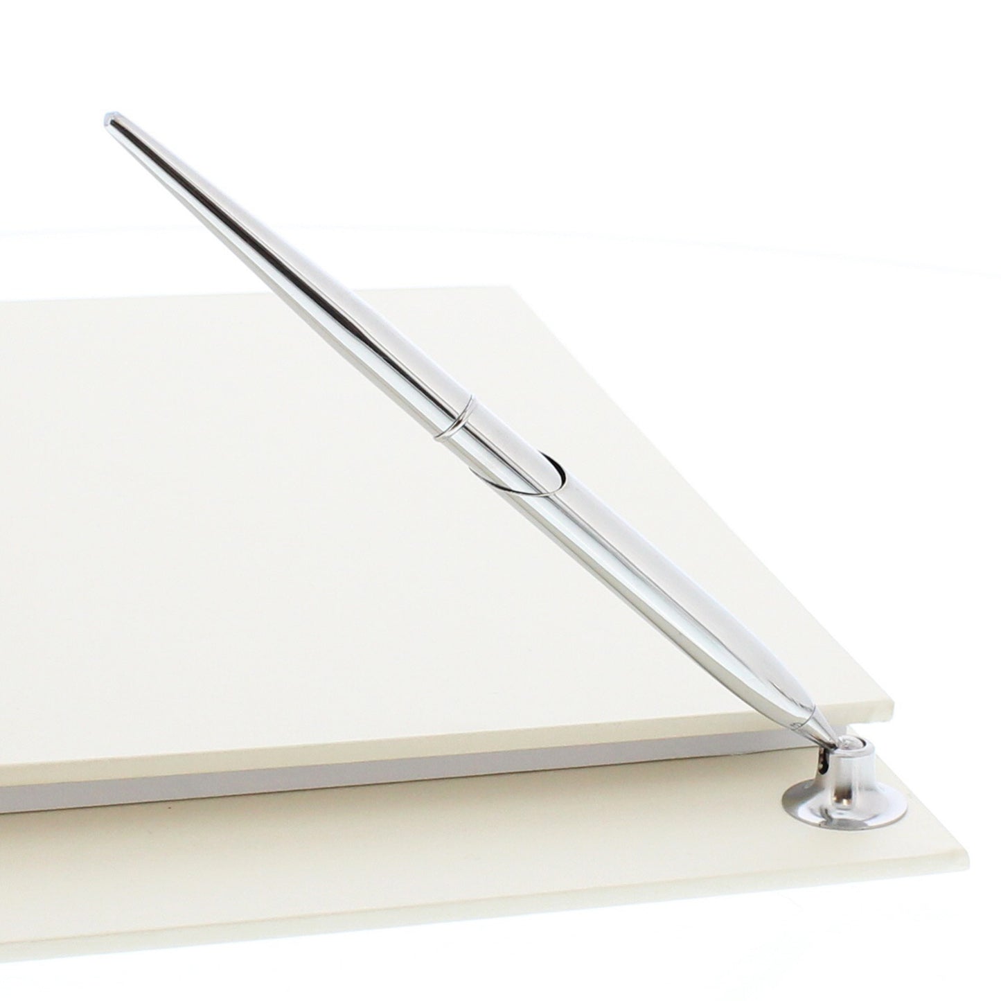 Silver 25th Anniversary Gift - Personalised Hardback Guest Book & Pen
