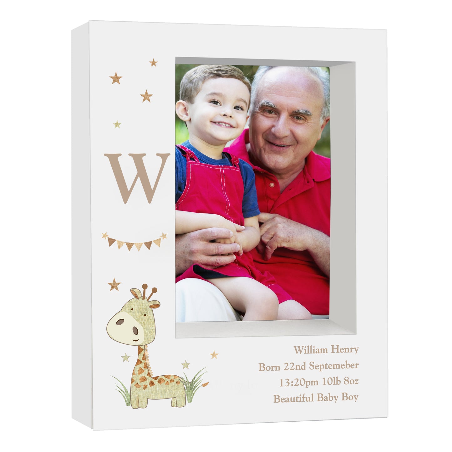 Personalised Giraffe 5x7 Box Photo Frame