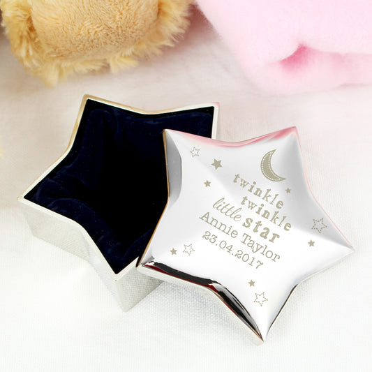 Personalised Twinkle Twinkle Little Star Trinket Box