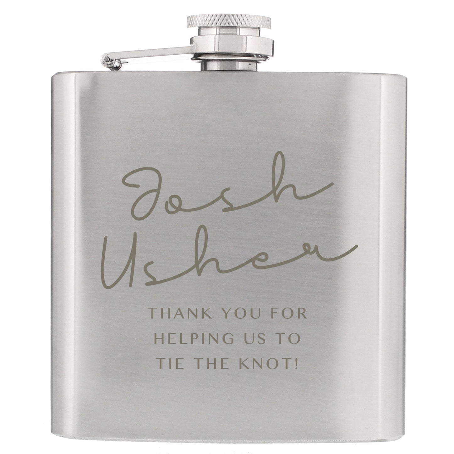 Personalised Message Wedding Party Hip Flask