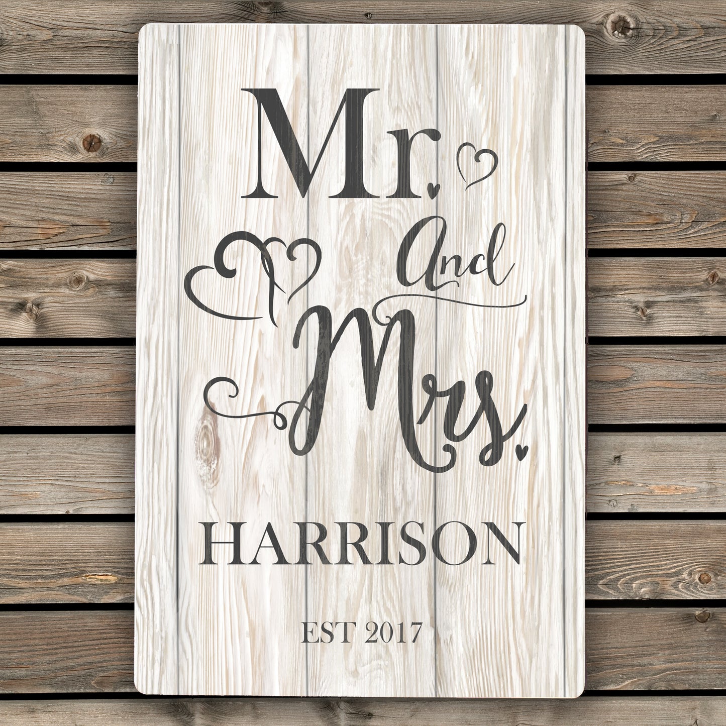 Personalised Mr & Mrs Metal Sign