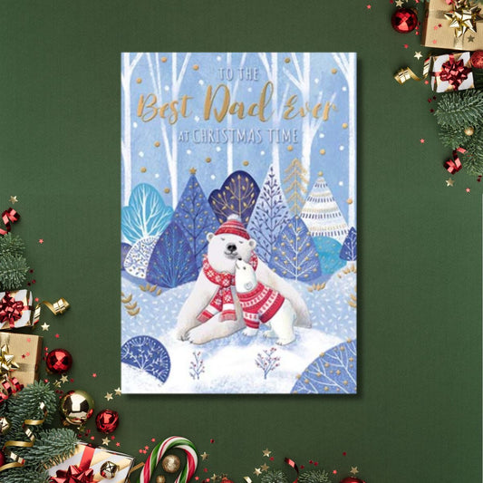 Dad Christmas Card - Polar Bears