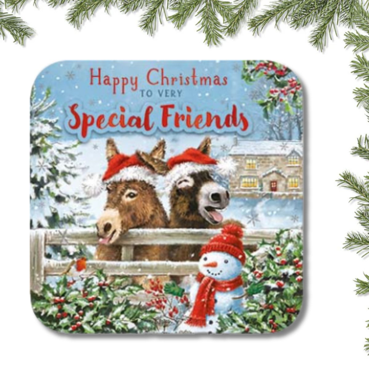 Special Friends Christmas Card - Two Horses