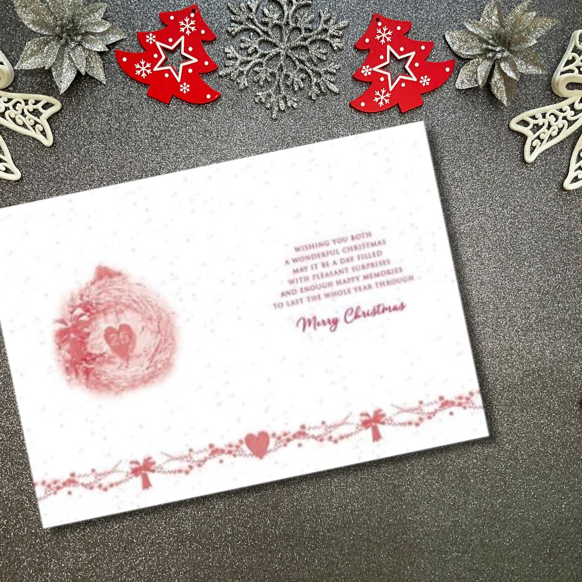 Both Of You Christmas Card - Front Door Wreath