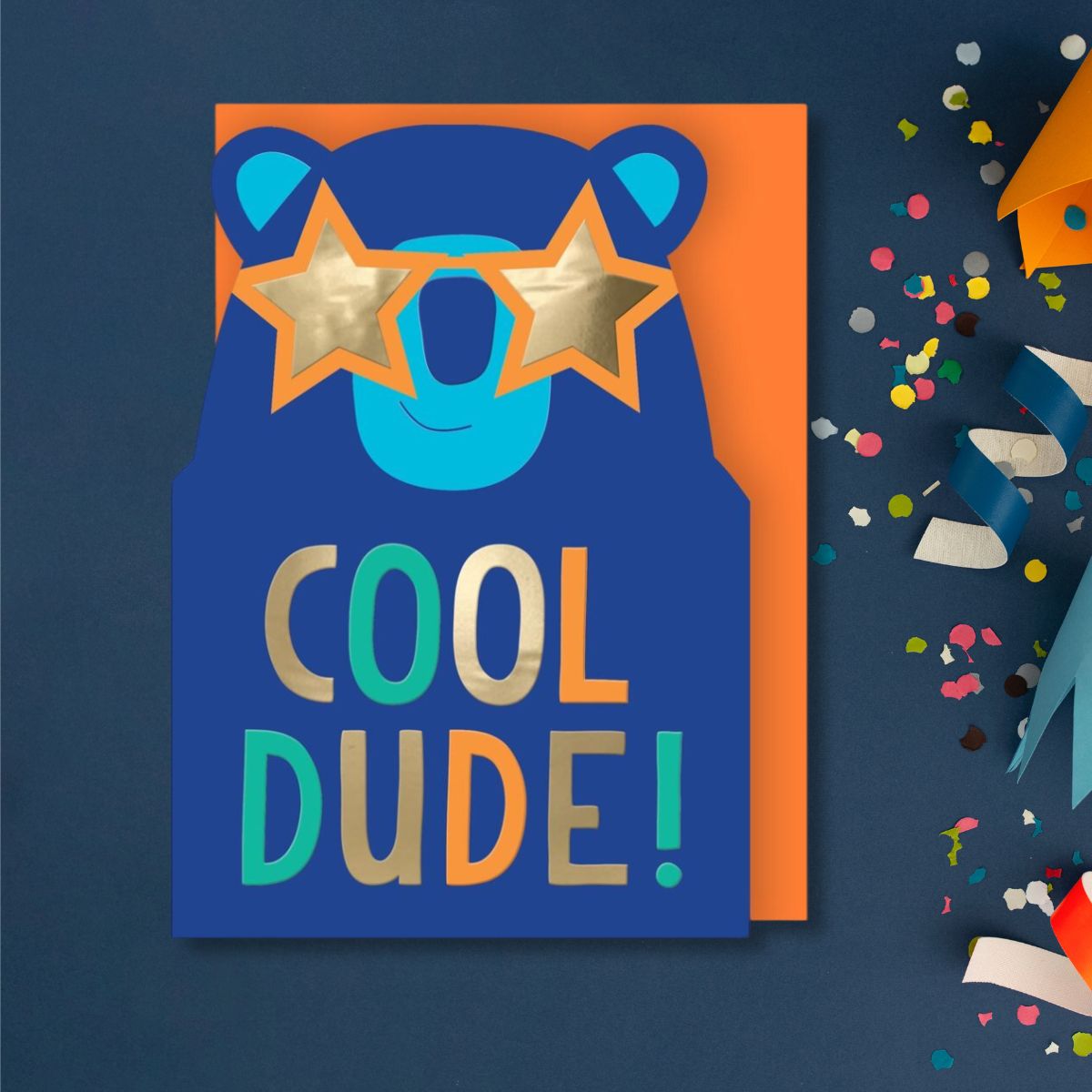 Cool Dude Birthday Card Displayed Full Image