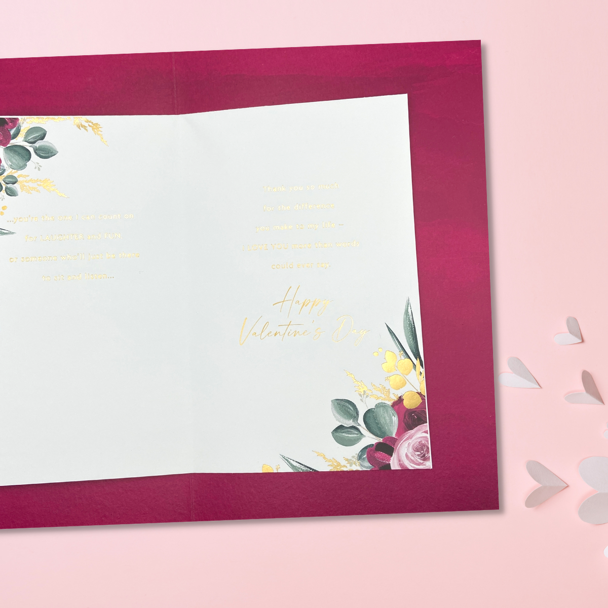 Open Valentine's Day Large Card - Roses With Love