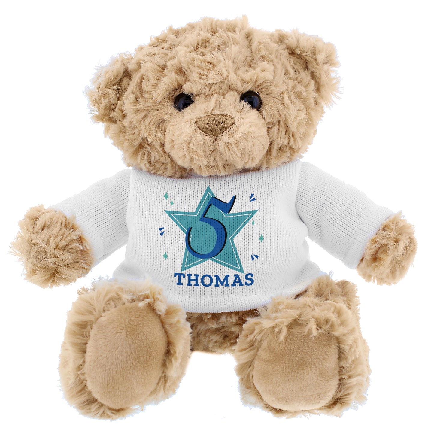 Personalised Any Age Teddy Bear Blue