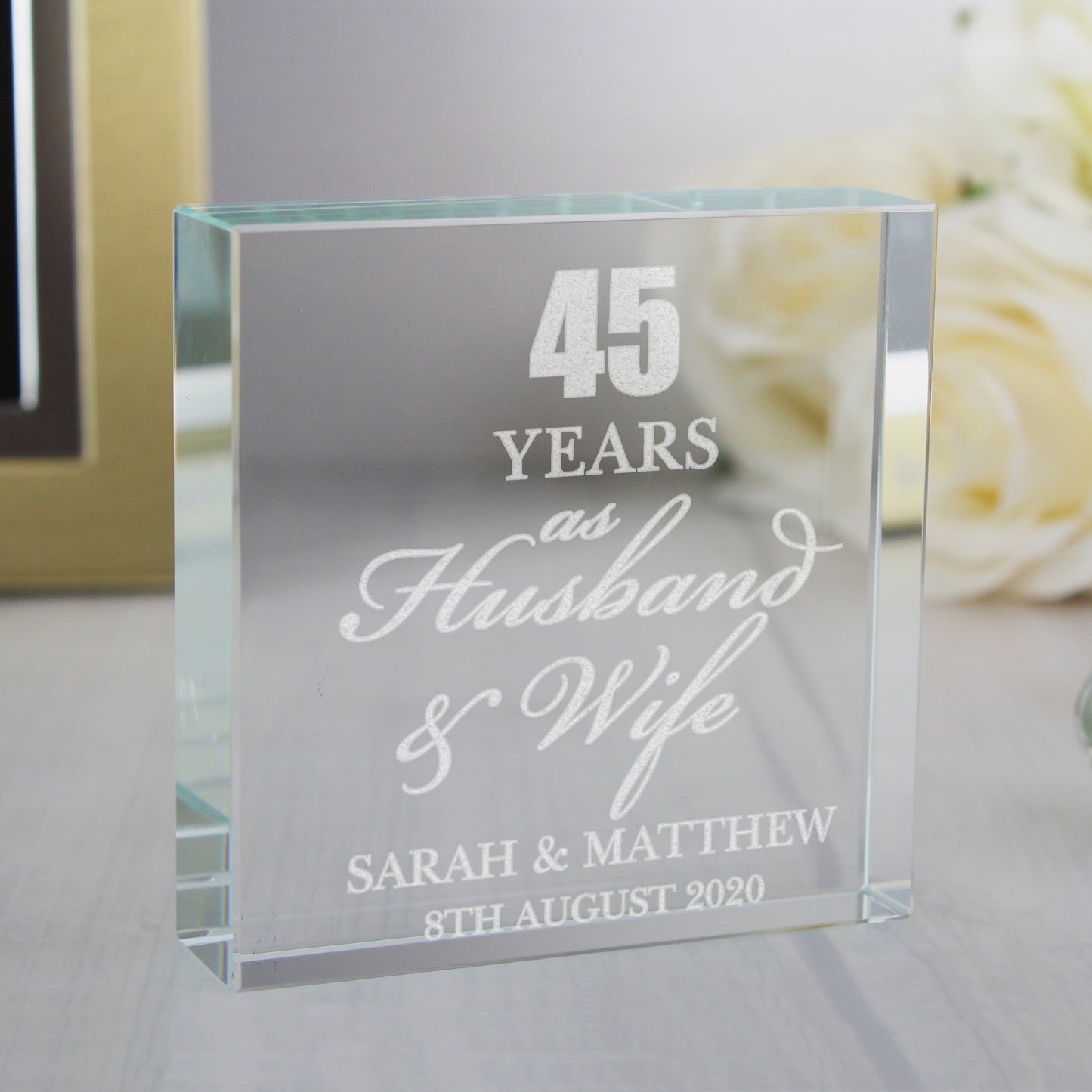 Anniversary Gift - Personalised Crystal Token