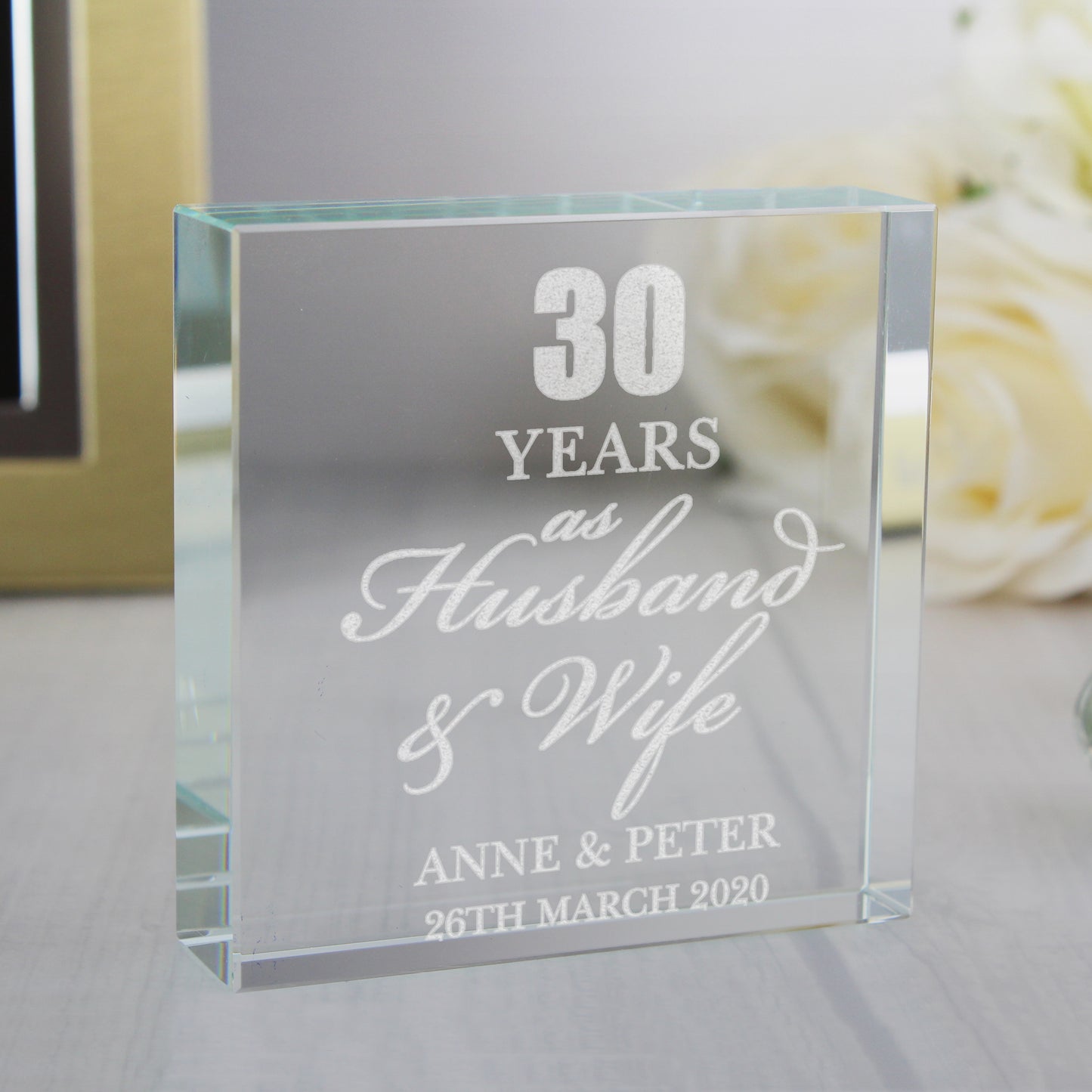 Anniversary Gift - Personalised Crystal Token