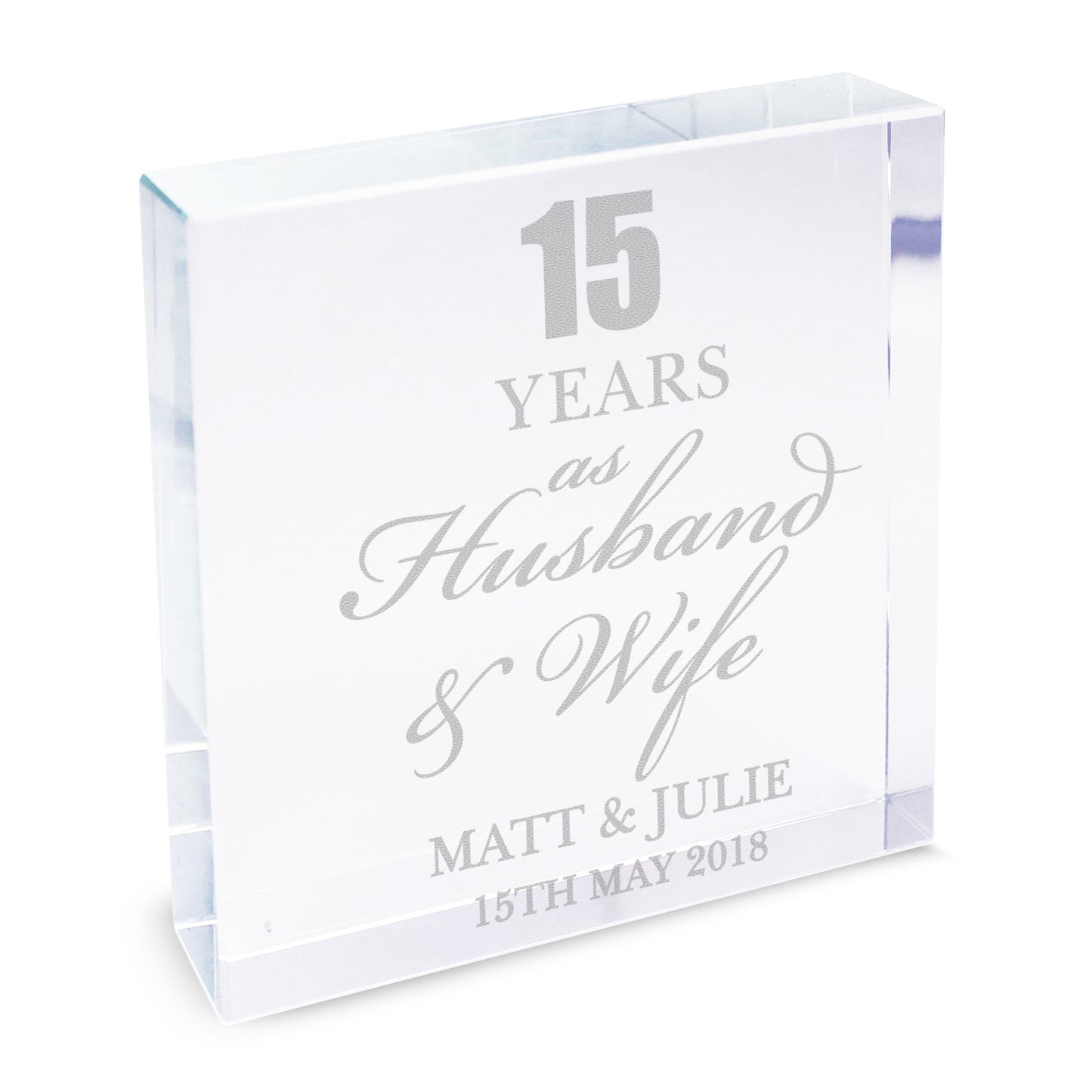 Anniversary Gift - Personalised Crystal Token
