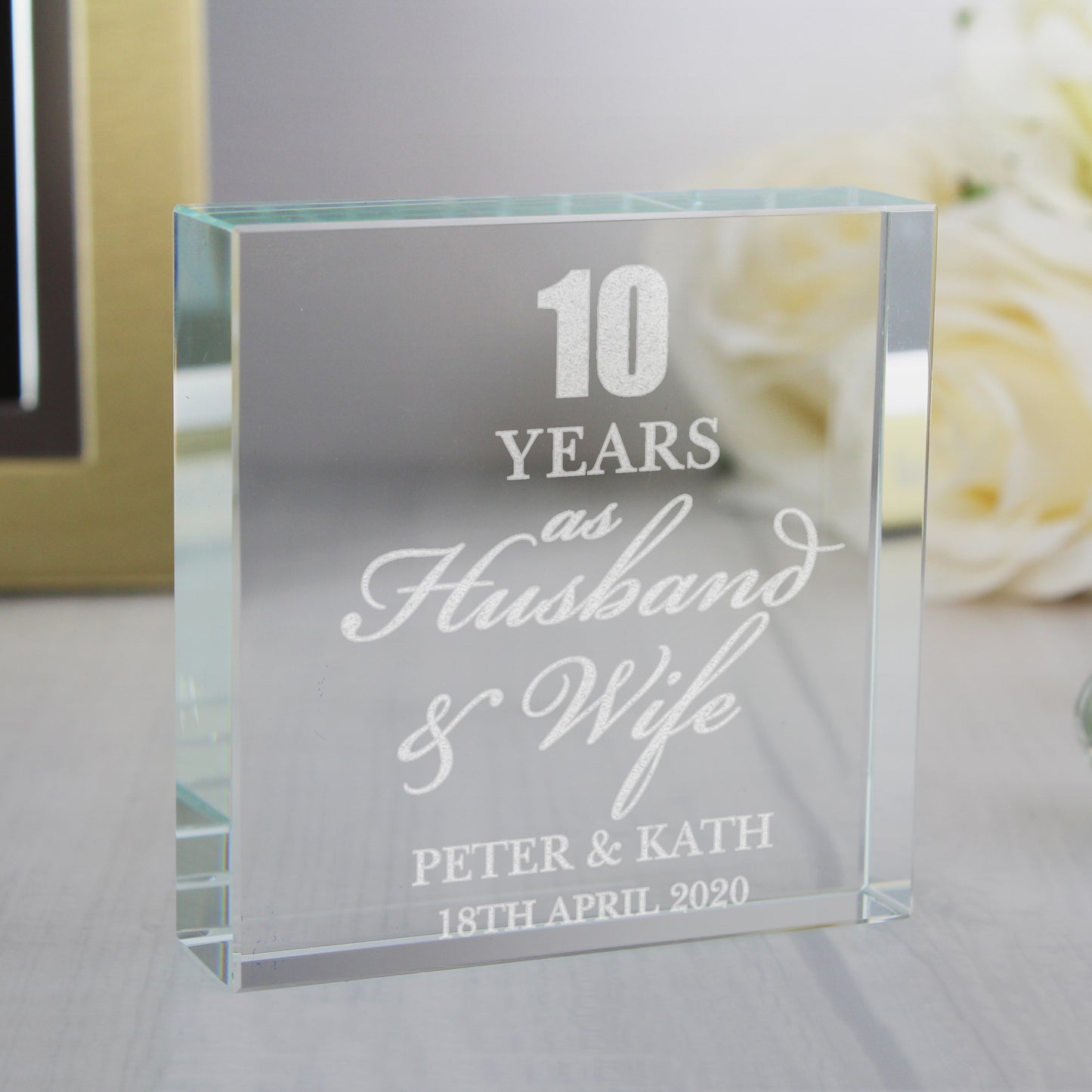 Anniversary Gift - Personalised Crystal Token