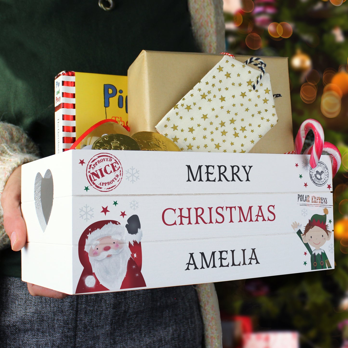 Personalised Christmas Eve Wooden Crate