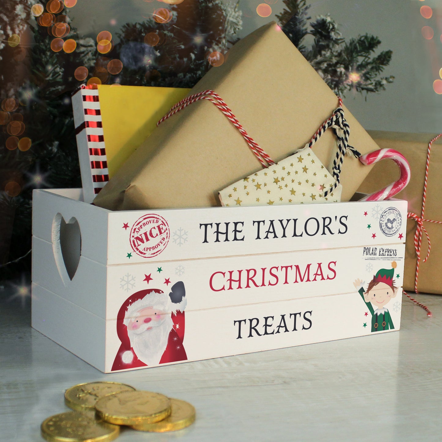 Personalised Christmas Eve Wooden Crate