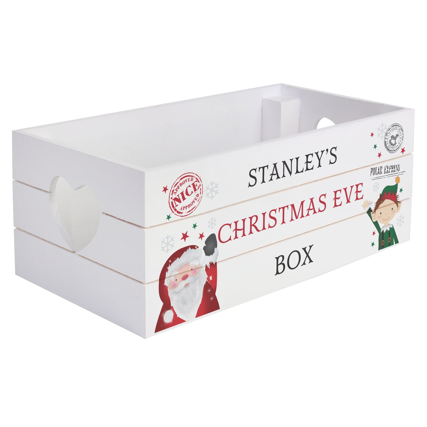 Personalised Christmas Eve Wooden Crate