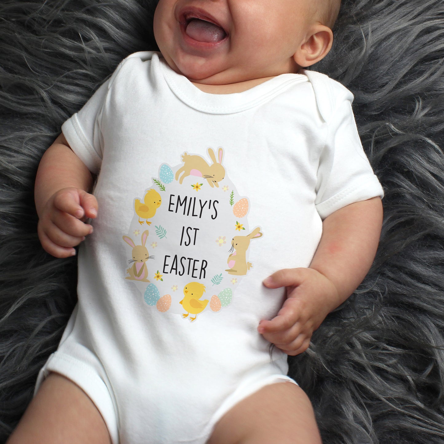 Personalised First Easter Baby Vest