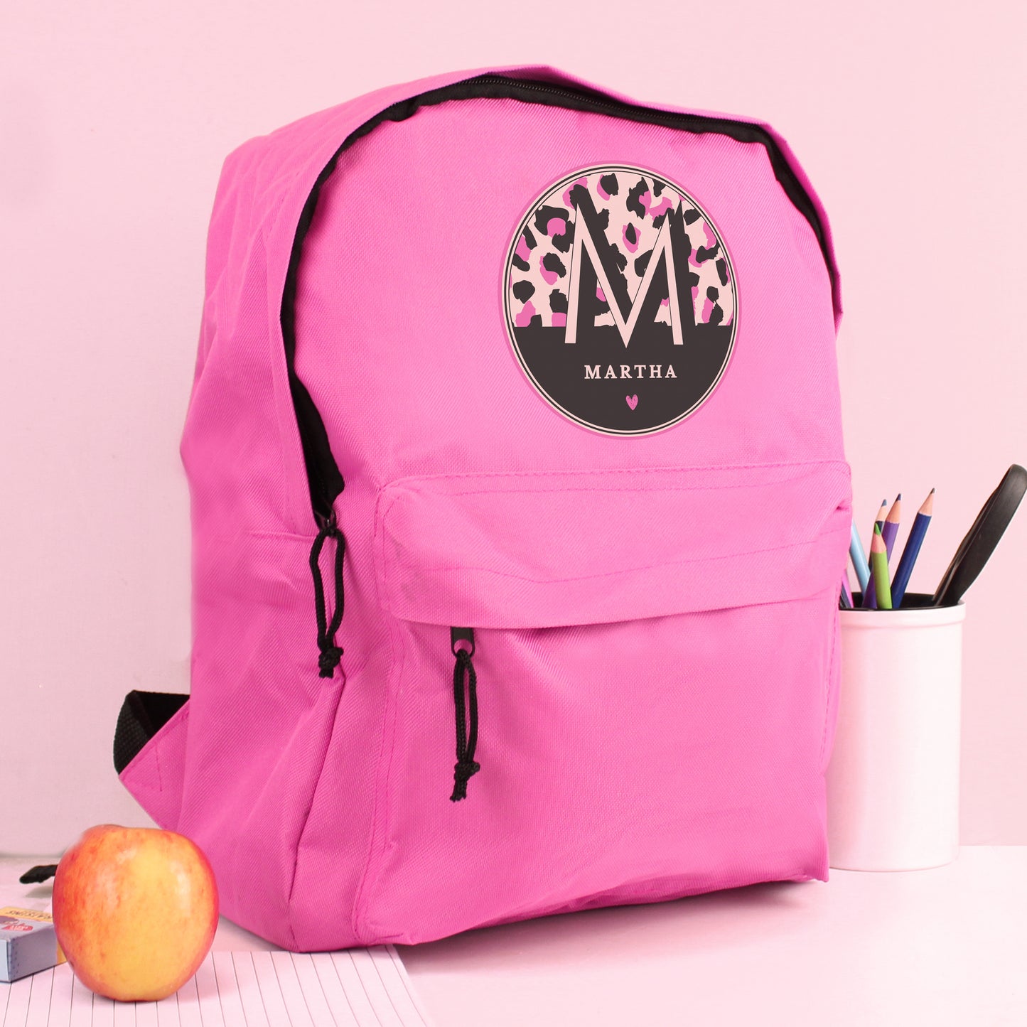Personalised Kids Leopard Print Backpack
