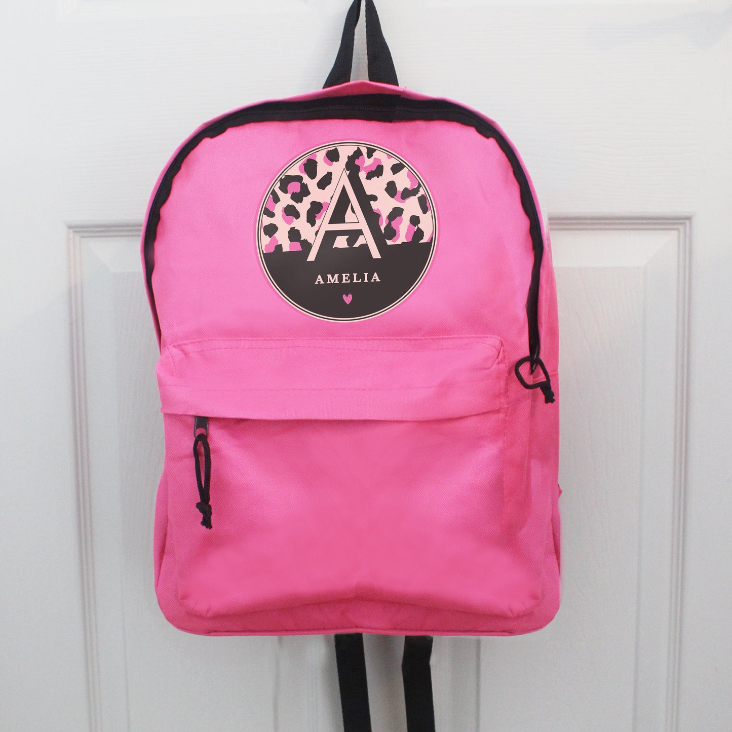 Personalised Kids Leopard Print Backpack