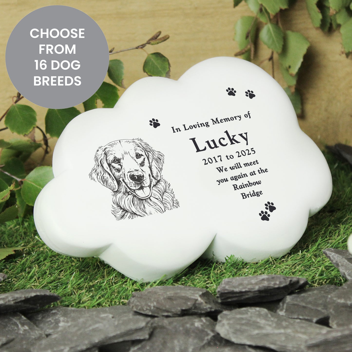 Personalised Dog Memorial