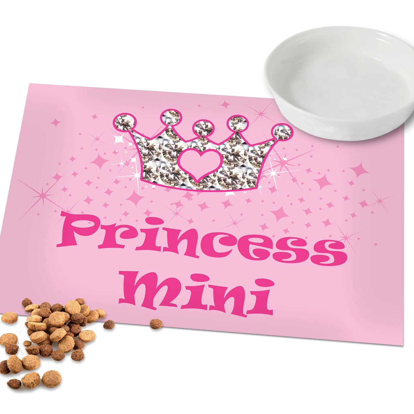 Personalised Princess Pet Bowl Mat