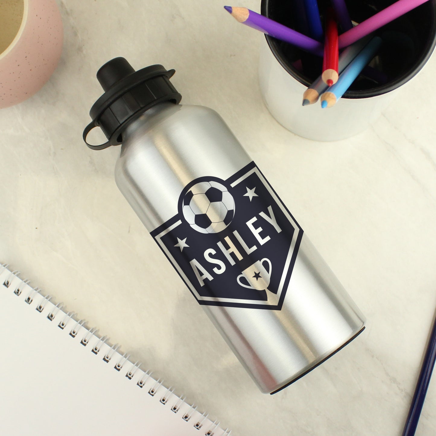 Personalised Kids Football Water Bottle