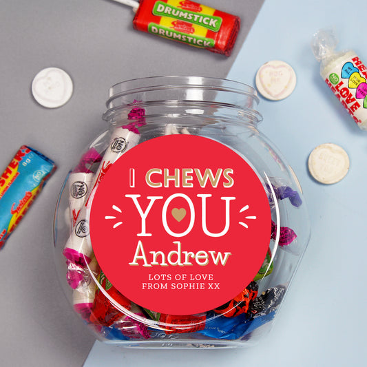 Personalised Valentine Gift Sweet Jar