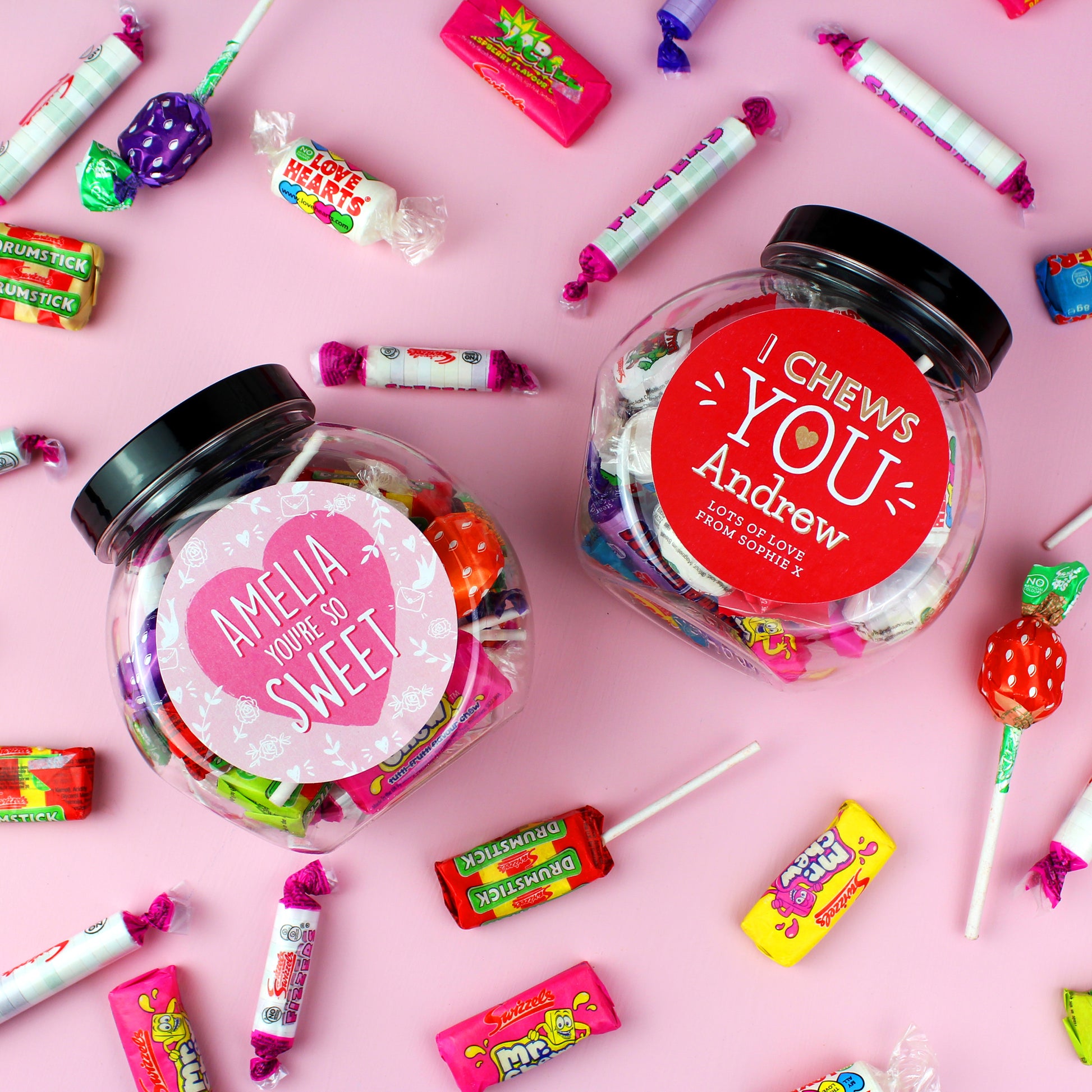 Personalised Valentine Gift Sweet Jar