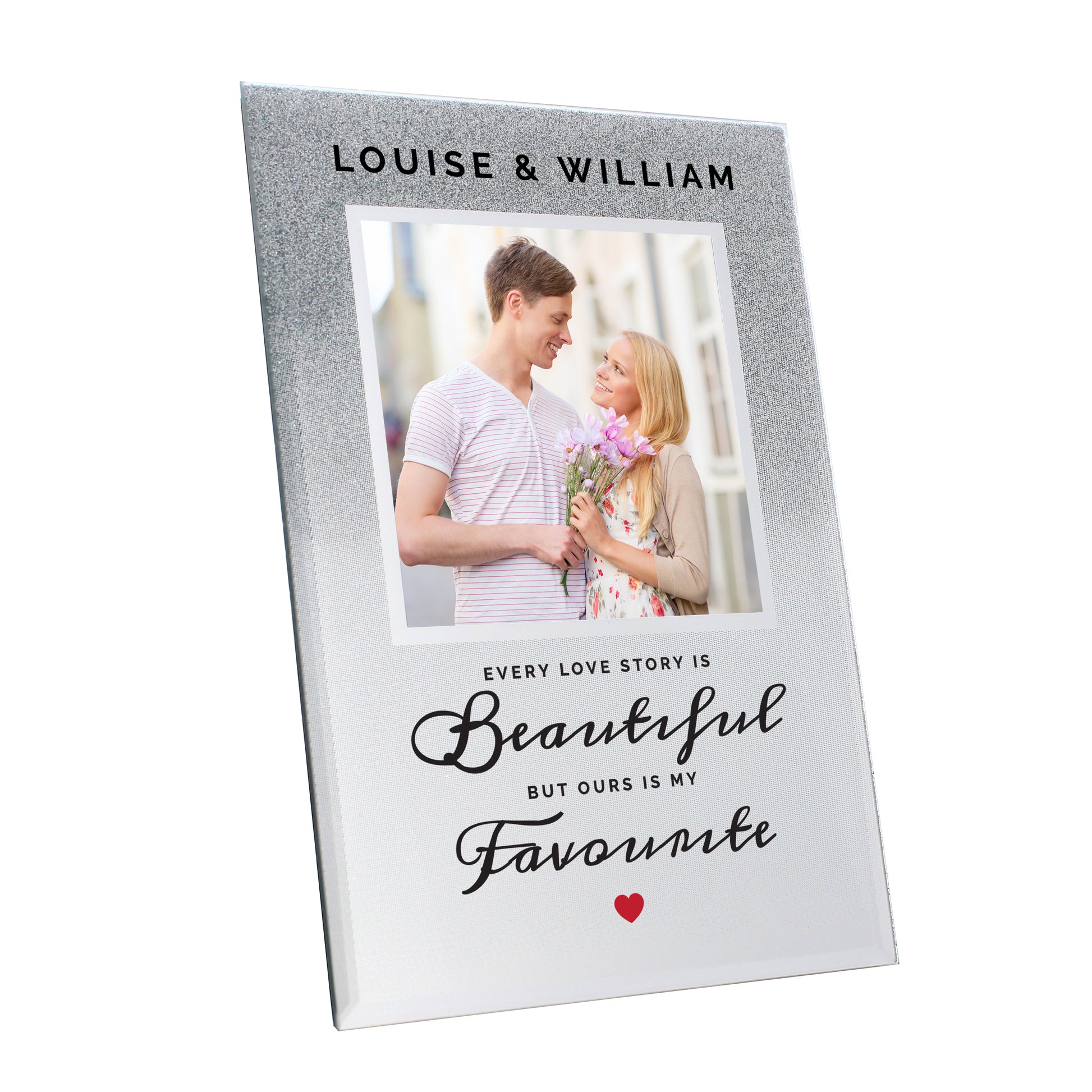 Personalised Valentine Glitter Photo Frame