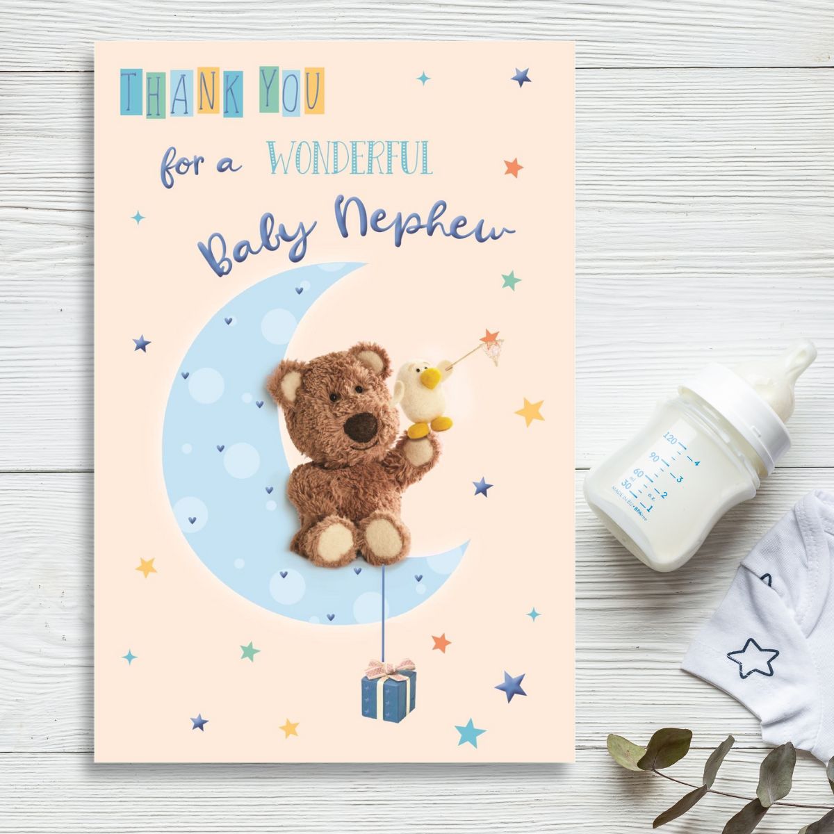 Birth Of Nephew Card - Barley Bear Welcome To The World