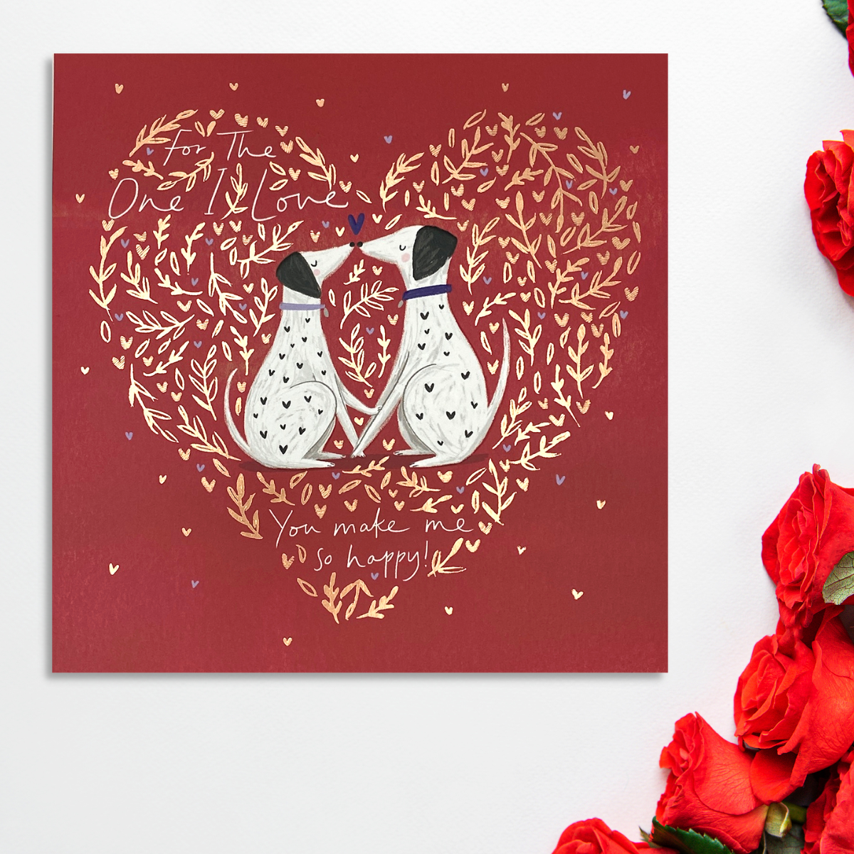 One I Love Valentine's Day Card - Dalmations