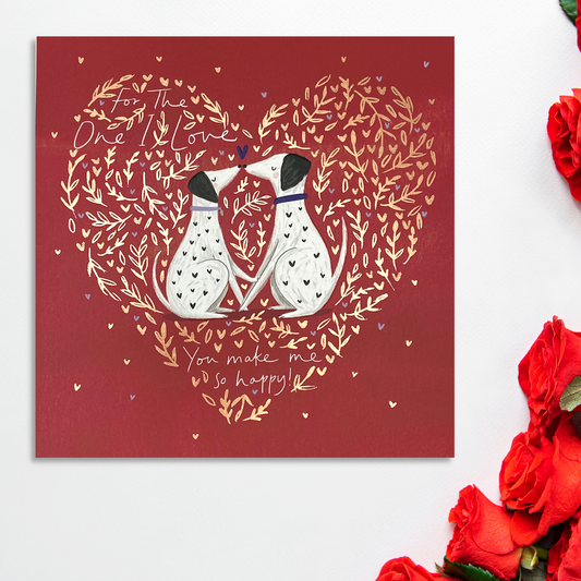 One I Love Valentine's Day Card - Dalmations