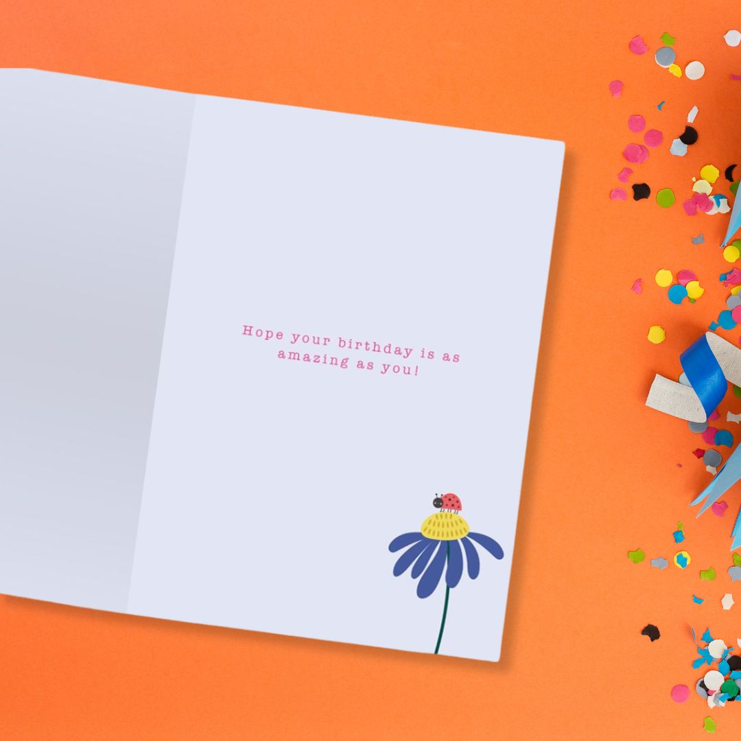 Wild Flower Birthday Card - One In A Million