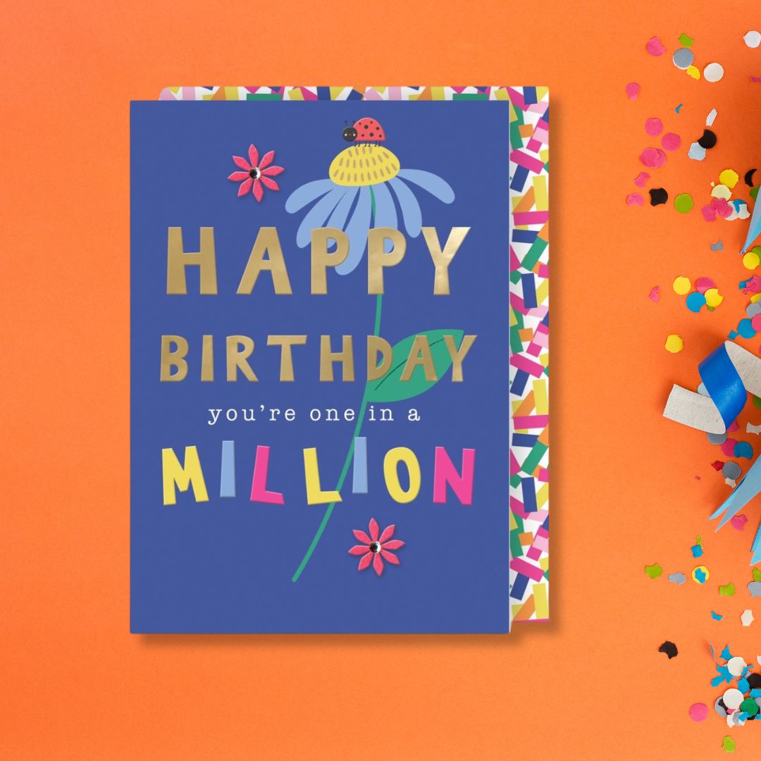 Wild Flower Birthday Card - One In A Million