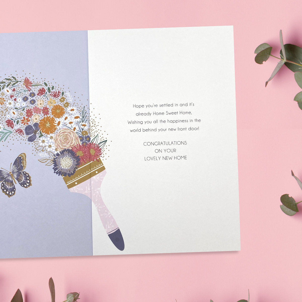 Inside image with full colour printed illustration with verse