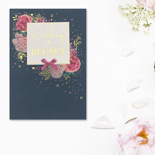 Regret Card Open - Pink Bow