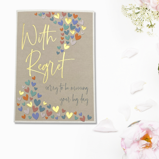 Regret Card Open - Missing Your Big Day Hearts