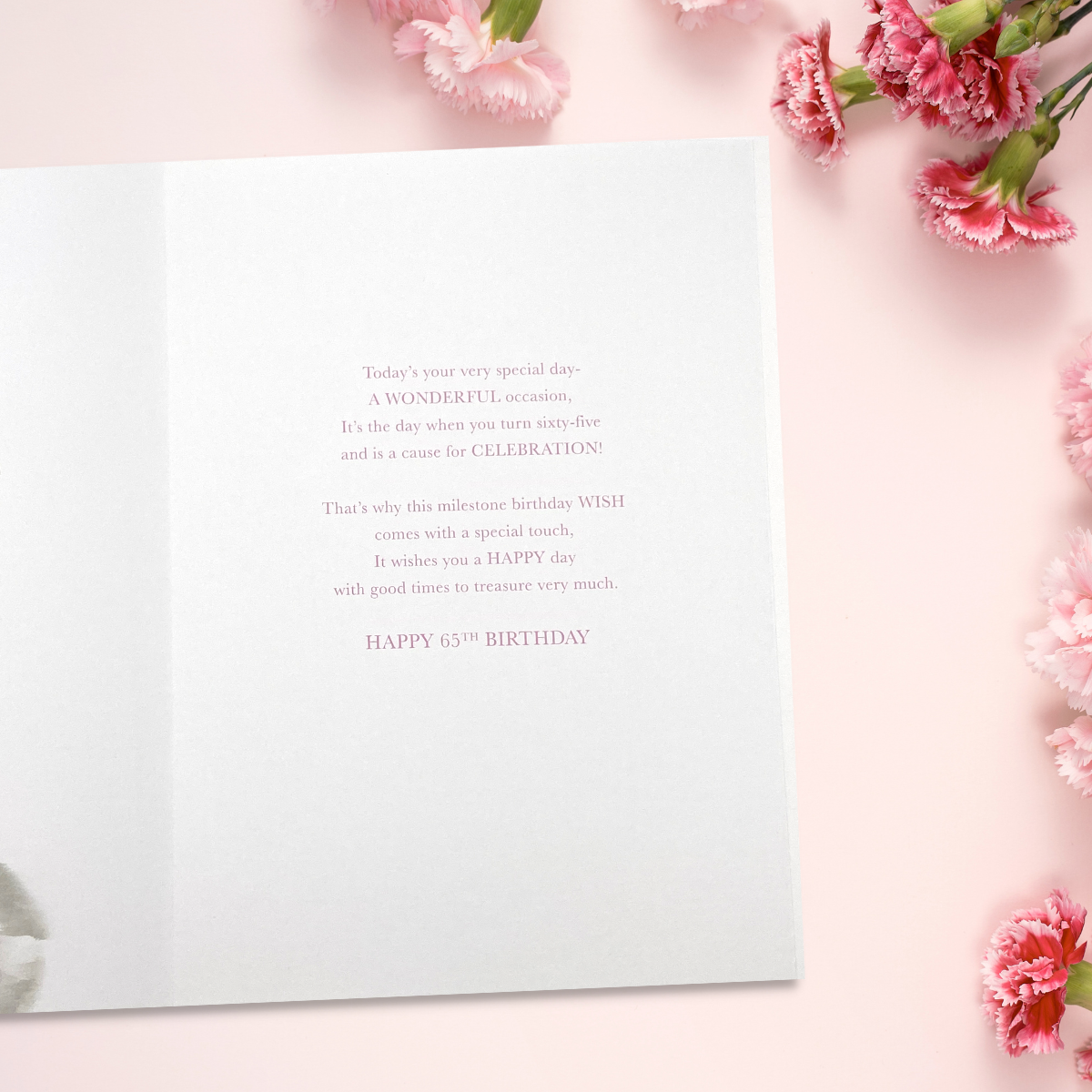65th Birthday Card- Heritage Floral Bike