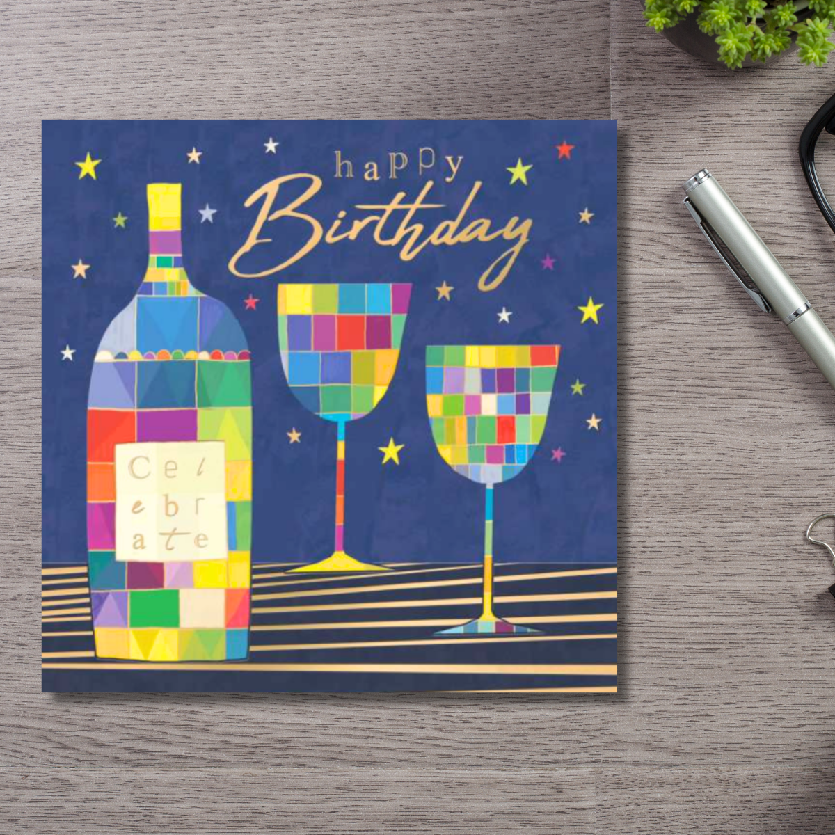 Fella Birthday Card - Celebrate Wine