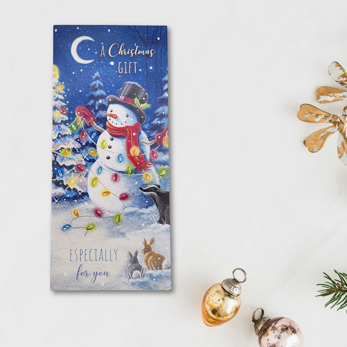 Money Wallet Christmas - Snowman & Lights