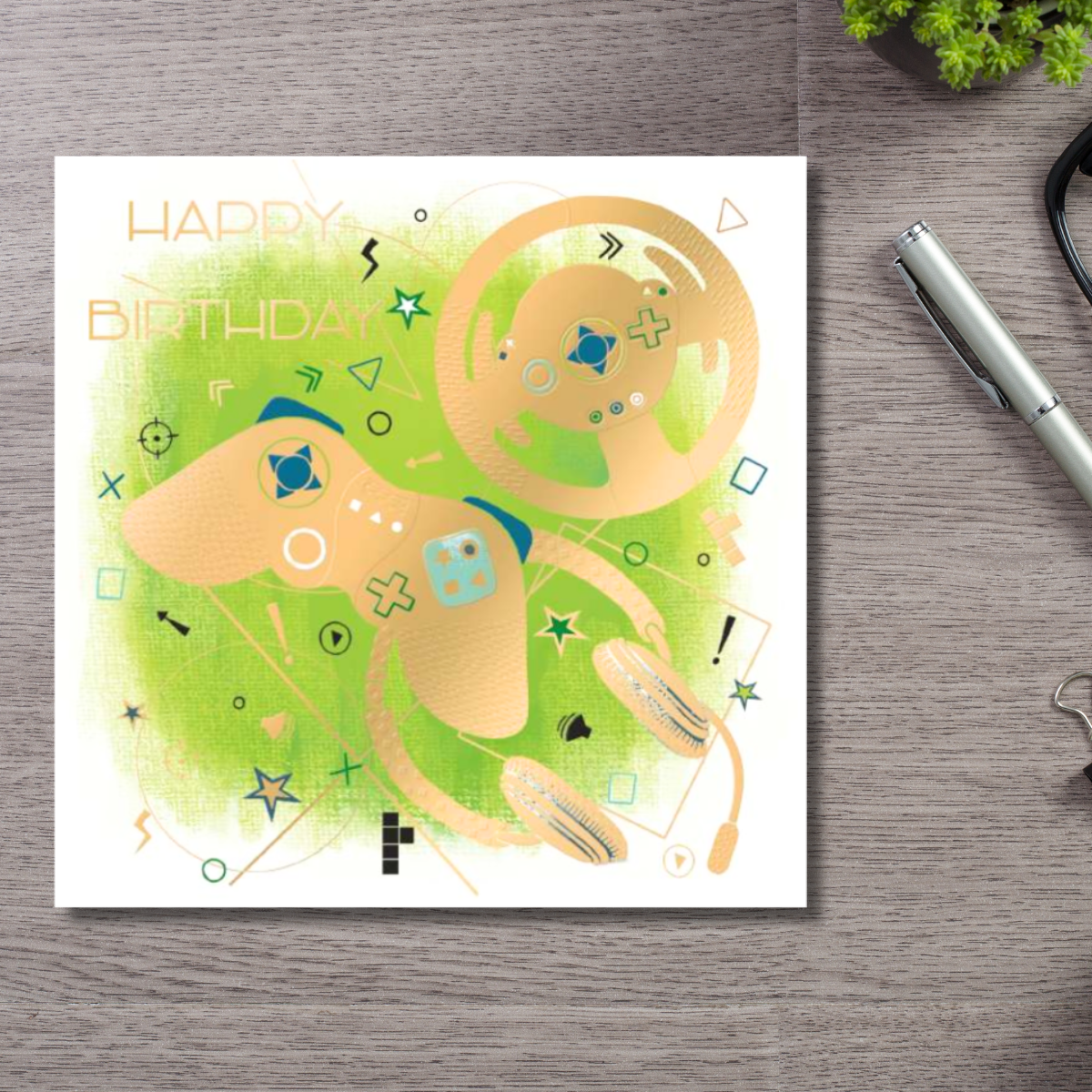 Fella Birthday Card - Gamer