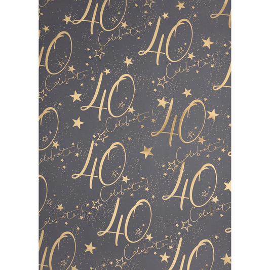 Giftwrap - Luxury Age 40 Wrapping Paper