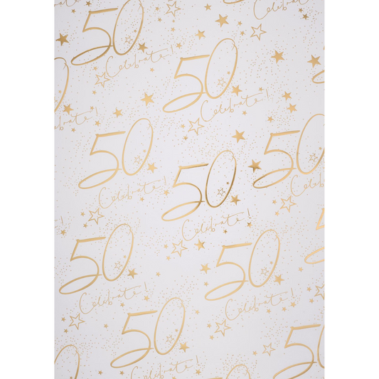 Giftwrap - Luxury Age 50 Wrapping Paper
