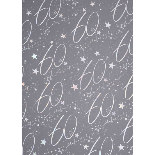 Giftwrap - Luxury Age 60 Wrapping Paper