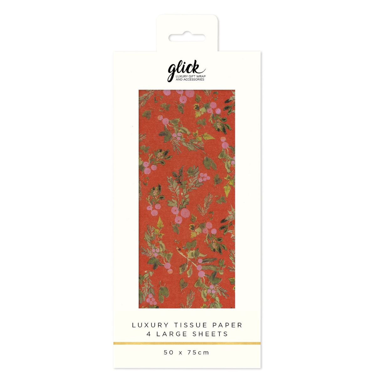 Christmas Printed Tissue Paper - Red Berries