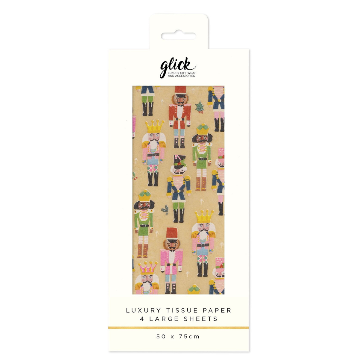 Christmas Printed Tissue Paper - Nutcrackers Kraft