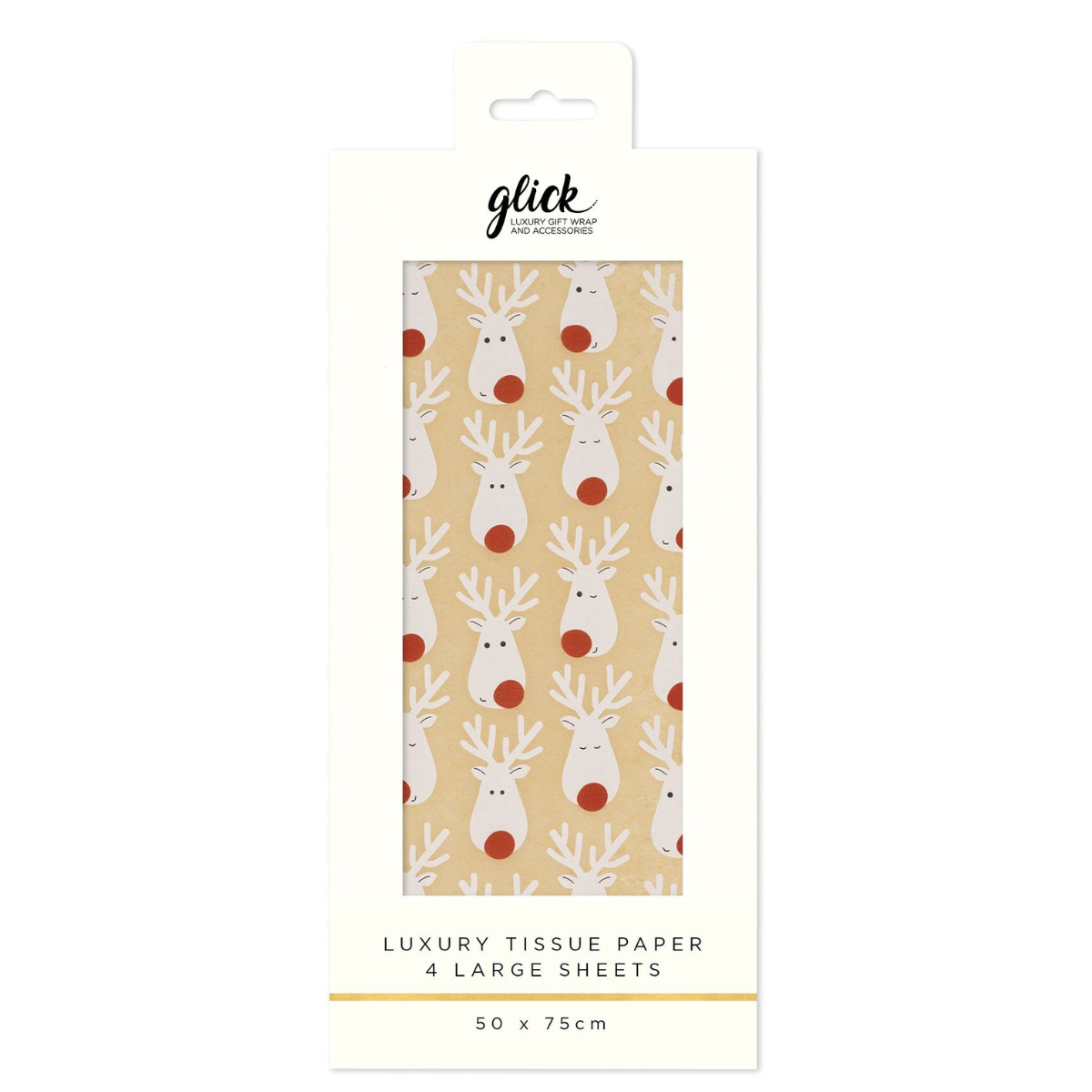 Christmas Printed Tissue Paper - Terrific Reindeer Kraft
