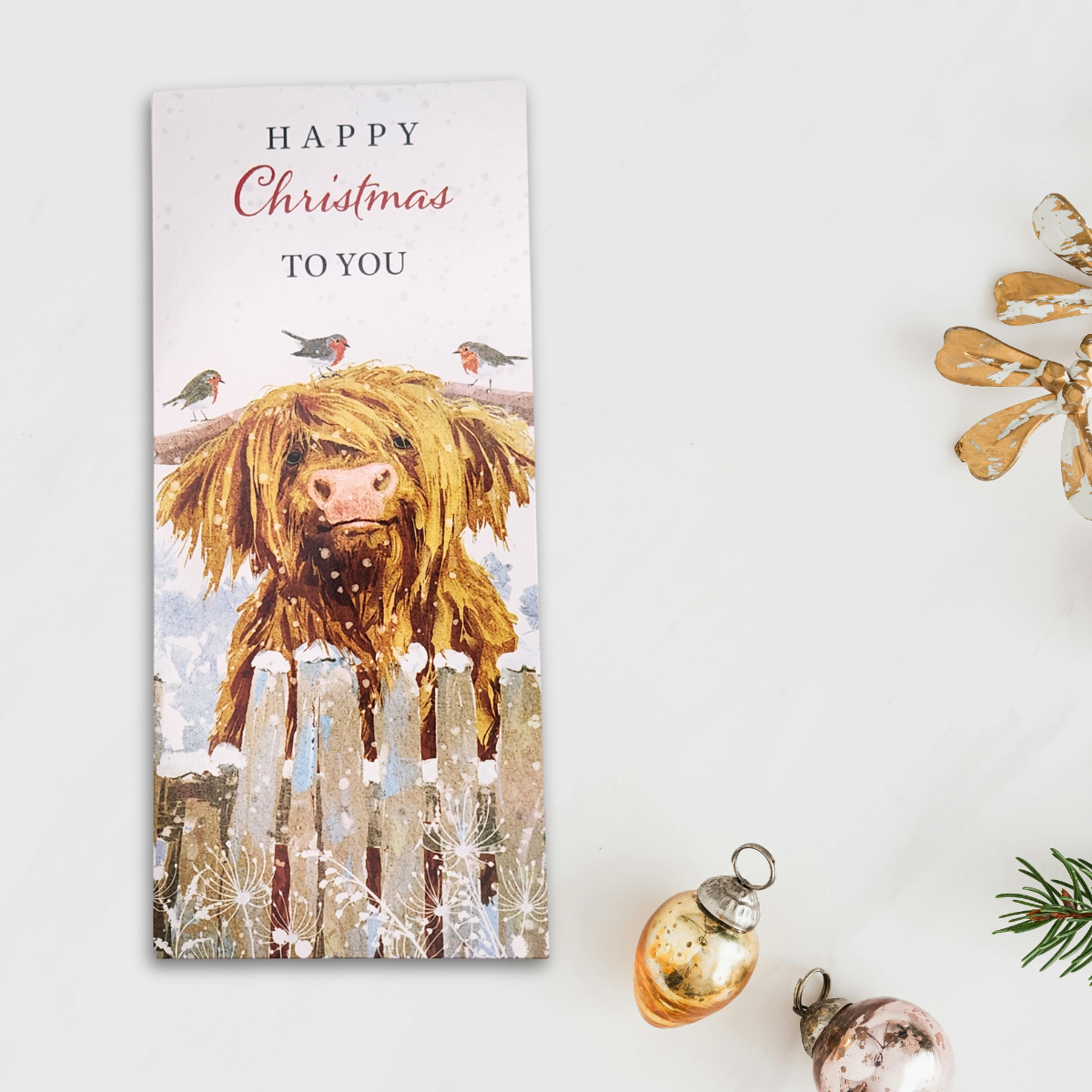Money Wallet Christmas - Highland Cow